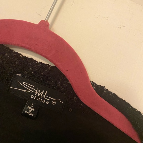 Vintage SML Design Floral Lace Dress Shirt - Picture 5 of 5